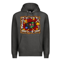 Charcoal Heather hockey christmas with lights and stars Premium Hoodie - FaDigitalArtStudio