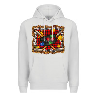 Dove Grey hockey christmas with lights and stars Premium Hoodie - FaDigitalArtStudio