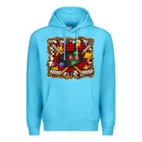 Ocean Blue hockey christmas with lights and stars Premium Hoodie - FaDigitalArtStudio