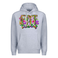 Heather Grey fat tuesday Premium Hoodie - RacoonDesign