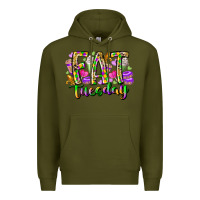 Army Green fat tuesday Premium Hoodie - RacoonDesign