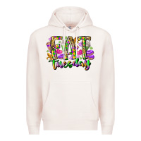 Pale Pink fat tuesday Premium Hoodie - RacoonDesign