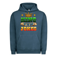 Pigment Midnight Navy king of the jokes Urban Hoodie - HRA Design Shop