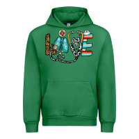 Emerald love nurse Urban Hoodie - CowhideDigitalArt