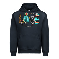 Navy love nurse Urban Hoodie - CowhideDigitalArt