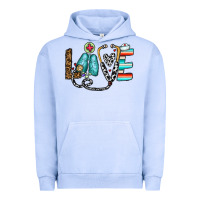 Pigment Grape Ice love nurse Urban Hoodie - CowhideDigitalArt