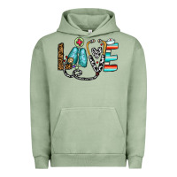 Pigment Oil Green love nurse Urban Hoodie - CowhideDigitalArt