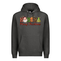 Charcoal Heather hohoho merry christmas santa coffee cup tree cooki Premium Hoodie - FaDigitalArtStudio