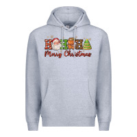 Heather Grey hohoho merry christmas santa coffee cup tree cooki Premium Hoodie - FaDigitalArtStudio