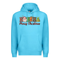 Ocean Blue hohoho merry christmas santa coffee cup tree cooki Premium Hoodie - FaDigitalArtStudio