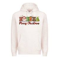 Pale Pink hohoho merry christmas santa coffee cup tree cooki Premium Hoodie - FaDigitalArtStudio