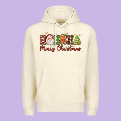 Hohoho Merry Christmas Santa Coffee Cup Tree Cooki Premium Hoodie Designed By Fadigitalartstudio