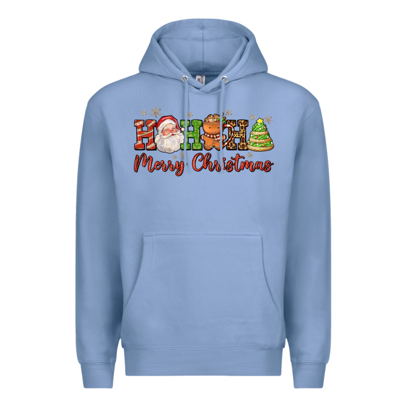 Hohoho Merry Christmas Santa Coffee Cup Tree Cooki Premium Hoodie by FaDigitalArtStudio | Teevron
