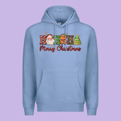 Hohoho Merry Christmas Santa Coffee Cup Tree Cooki Premium Hoodie Designed By Fadigitalartstudio