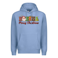 Colony Blue hohoho merry christmas santa coffee cup tree cooki Premium Hoodie - FaDigitalArtStudio