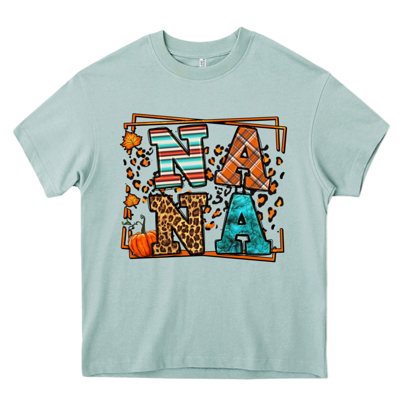 Fall Autumn Leopard Nana Heavy Core Tee by LillyAllenDesigns | Teevron