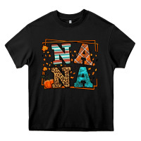 Black Fall Autumn Leopard Nana Heavy Core Tee - LillyAllenDesigns