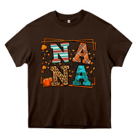 Chocolate Brown Fall Autumn Leopard Nana Heavy Core Tee - LillyAllenDesigns