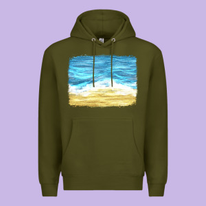 Glitter Beach Background Premium Hoodie Designed By Hra Design Shop