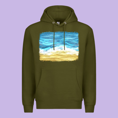 Glitter Beach Background Premium Hoodie Designed By Hra Design Shop
