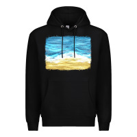 Black glitter beach background Premium Hoodie - HRA Design Shop