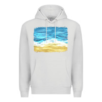 Dove Grey glitter beach background Premium Hoodie - HRA Design Shop