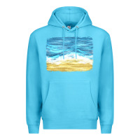 Ocean Blue glitter beach background Premium Hoodie - HRA Design Shop