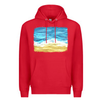 Red glitter beach background Premium Hoodie - HRA Design Shop