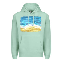 Seafoam glitter beach background Premium Hoodie - HRA Design Shop