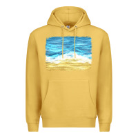 Antique Gold glitter beach background Premium Hoodie - HRA Design Shop