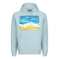 Blue Mist glitter beach background Premium Hoodie - HRA Design Shop