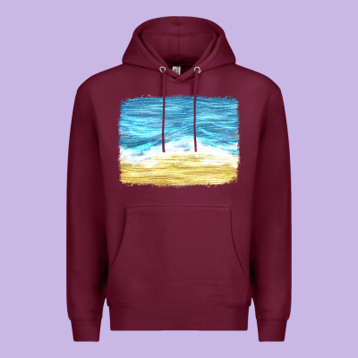 Glitter Beach Background Premium Hoodie Designed By Hra Design Shop