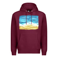 Burgundy glitter beach background Premium Hoodie - HRA Design Shop