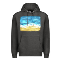 Charcoal Heather glitter beach background Premium Hoodie - HRA Design Shop