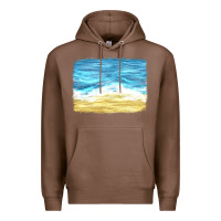 Chestnut glitter beach background Premium Hoodie - HRA Design Shop