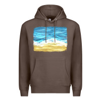 Coffee glitter beach background Premium Hoodie - HRA Design Shop