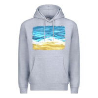 Heather Grey glitter beach background Premium Hoodie - HRA Design Shop