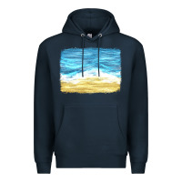 Navy glitter beach background Premium Hoodie - HRA Design Shop