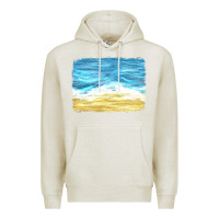 Oatmeal Heather glitter beach background Premium Hoodie - HRA Design Shop