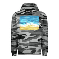 Slate Camo glitter beach background Premium Hoodie - HRA Design Shop
