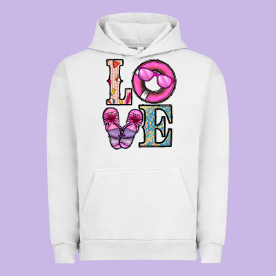 Love Summer Urban Hoodie Designed By Cowhidedigitalart