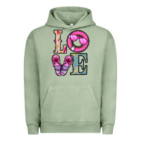 Pigment Oil Green love summer Urban Hoodie - CowhideDigitalArt