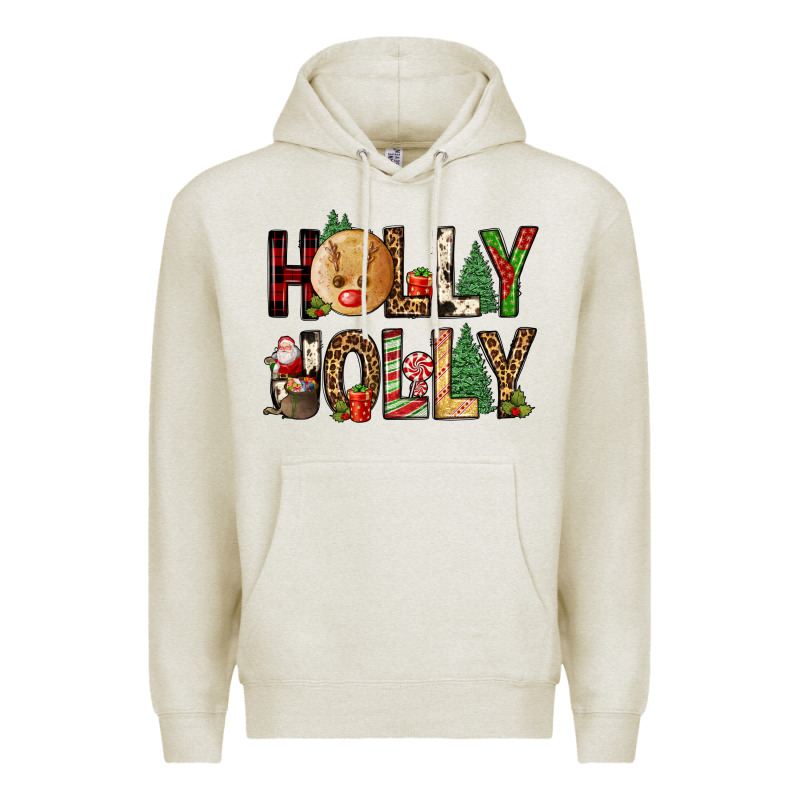 Holly Jolly Premium Hoodie by FaDigitalArtStudio | Teevron