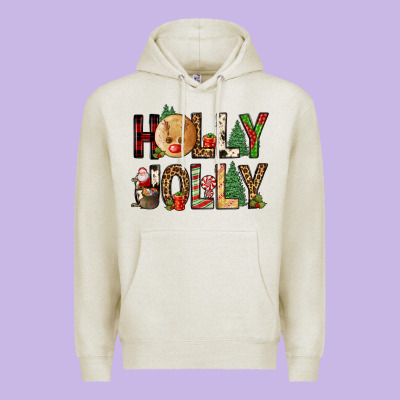 Holly Jolly Premium Hoodie Designed By Fadigitalartstudio