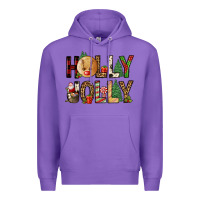 Purple holly jolly Premium Hoodie - FaDigitalArtStudio