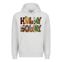 Dove Grey holly jolly Premium Hoodie - FaDigitalArtStudio