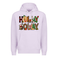 Lilac holly jolly Premium Hoodie - FaDigitalArtStudio