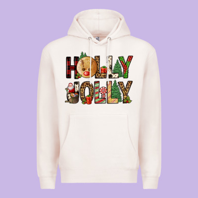 Holly Jolly Premium Hoodie Designed By Fadigitalartstudio