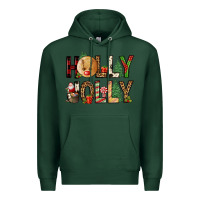 Sports Green holly jolly Premium Hoodie - FaDigitalArtStudio
