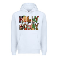 White holly jolly Premium Hoodie - FaDigitalArtStudio